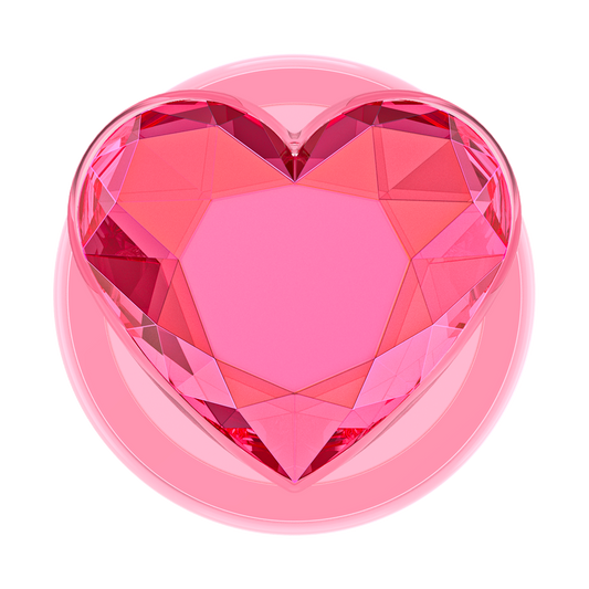 Crystal Heart Neon Pink — MagSafe PopGrip - US 24634
