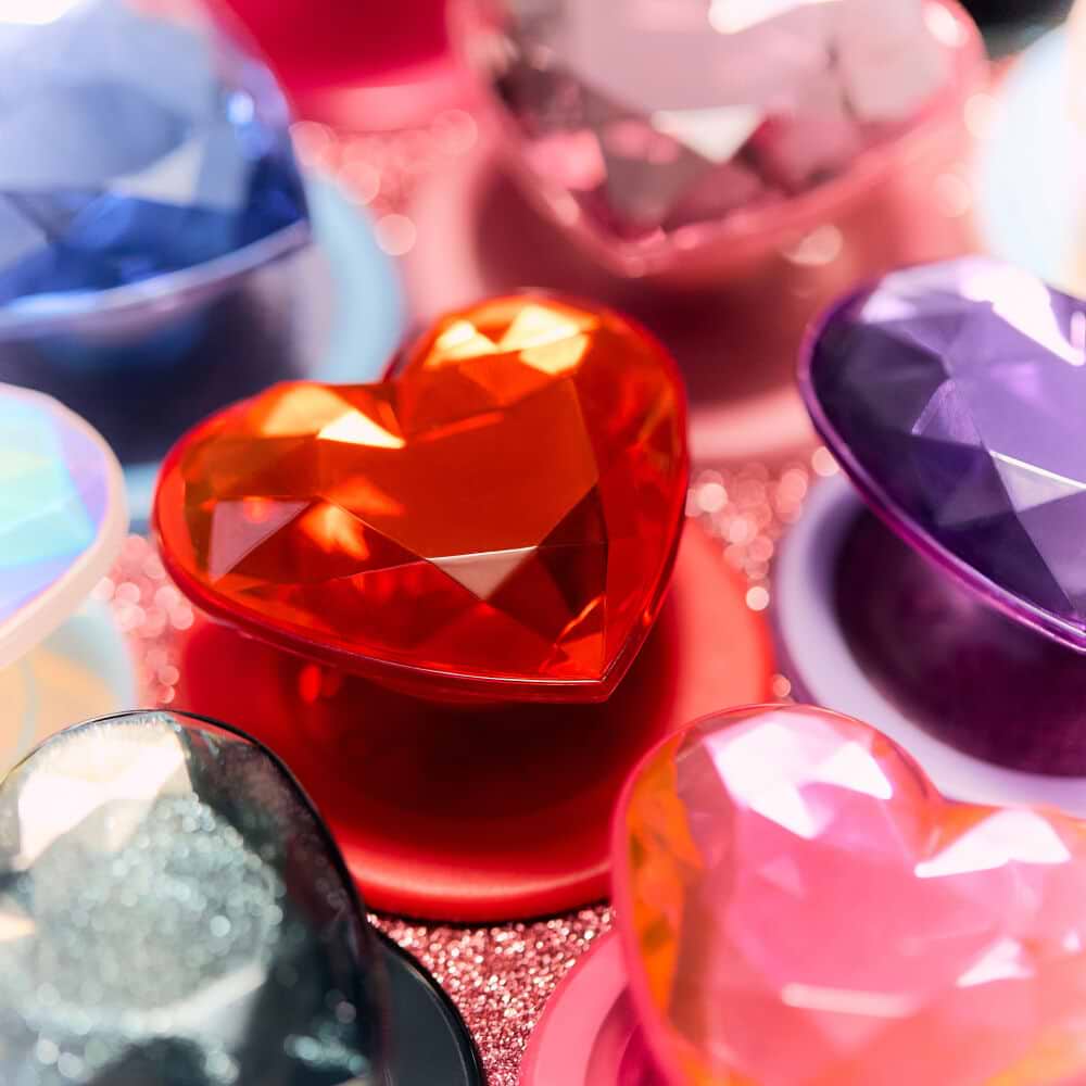 Crystal Heart Black Glitter —  MagSafe PopGrip - US 71755