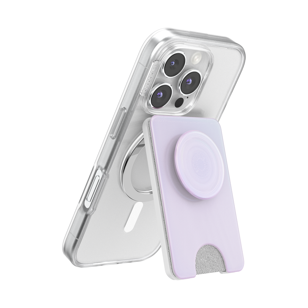Opalescent White — MagSafe Kick-Out PopWallet+ & Stand - US 38980