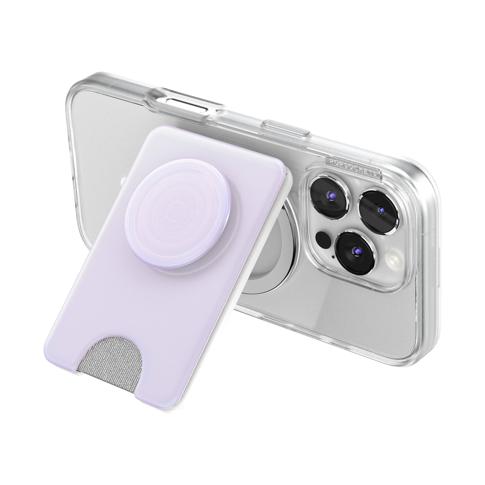 Opalescent White — MagSafe Kick-Out PopWallet+ & Stand - US 01514