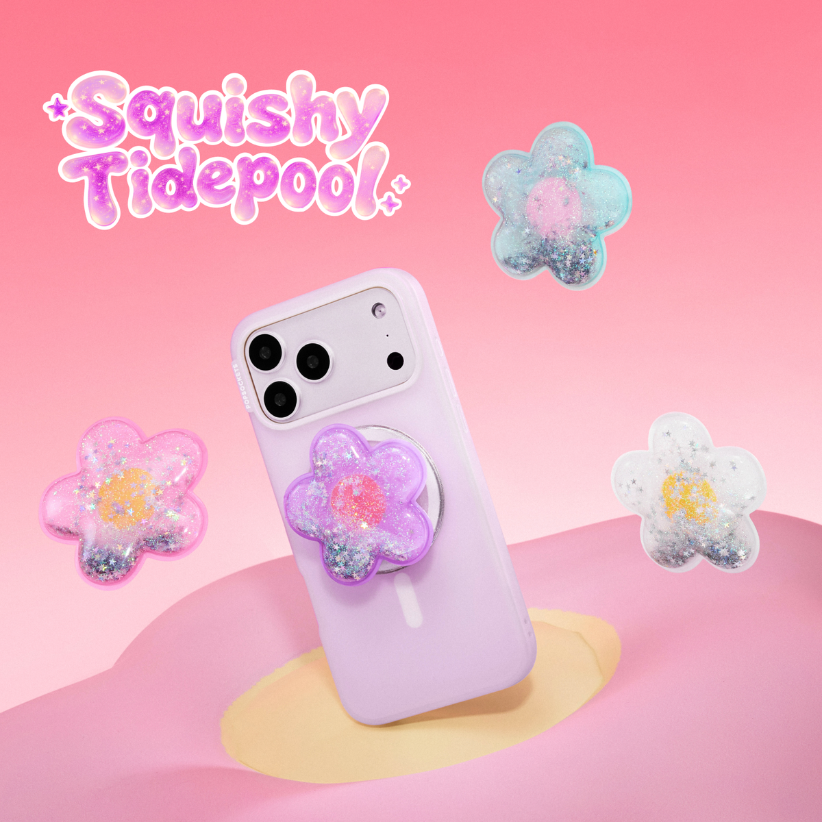 Tidepool Squishy Daisy Turquoise — MagSafe PopGrip - US 66950